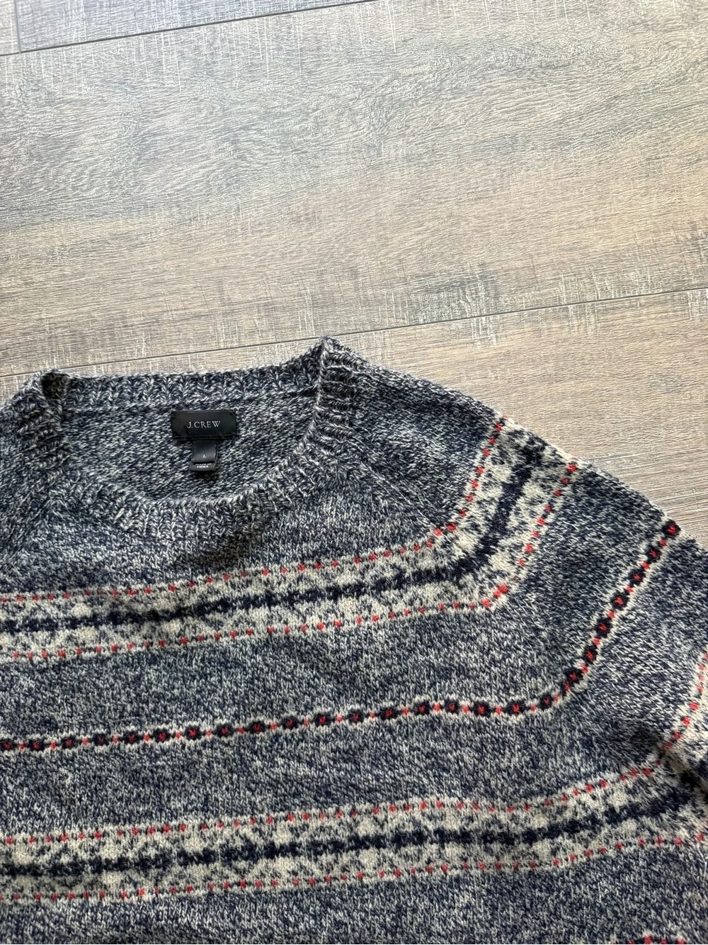 J.Crew 100% Lambswool Fair Isle Nordic Sweater | L NWOT